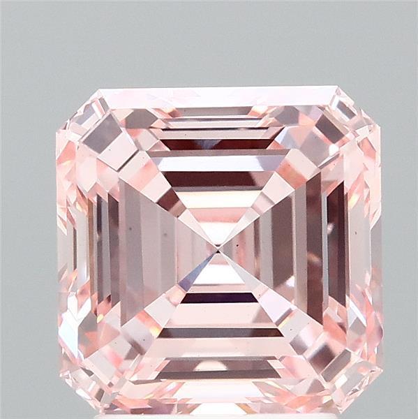 3.03 Ct. Fancy Intense Pink Asscher Lab Grown Diamond