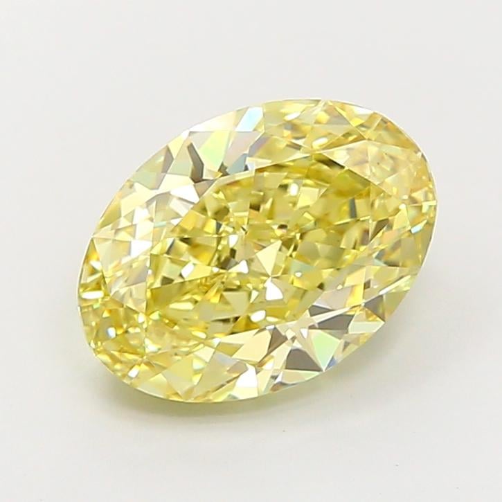 5.11 Ct. Fancy Yellow Oval Lab Grown Diamond