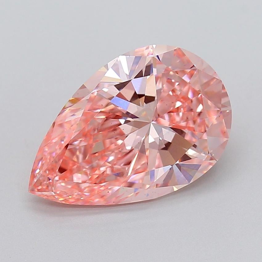 5.01 Ct. Fancy Vivid  Pink Pear Lab Grown Diamond