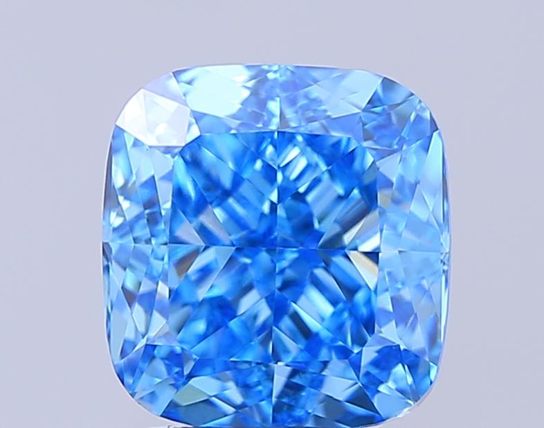 2.31 Ct. Fancy Vivid Blue Cushion Lab Grown Diamond