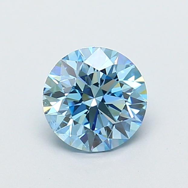 1.10 Ct. Fancy Vivid Blue Round Lab Grown Diamond