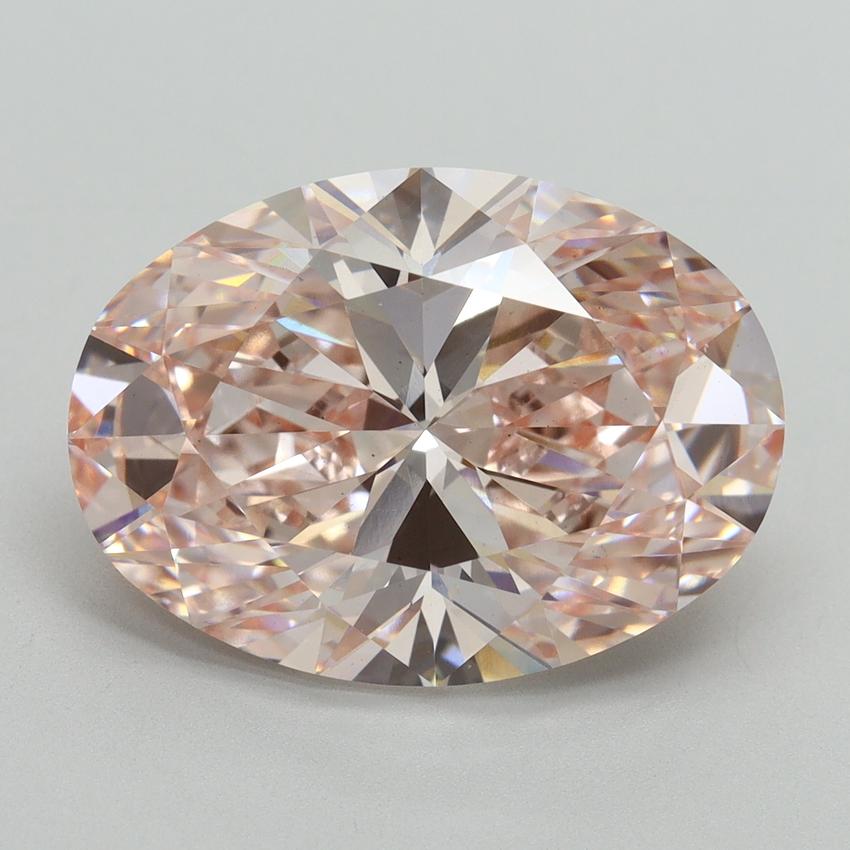 8.15 Ct. Fancy Intense Pink Oval Lab Grown Diamond