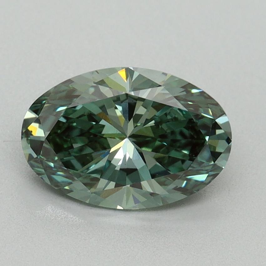 1.51 Ct. Fancy Vivid Green Oval Lab Grown Diamond