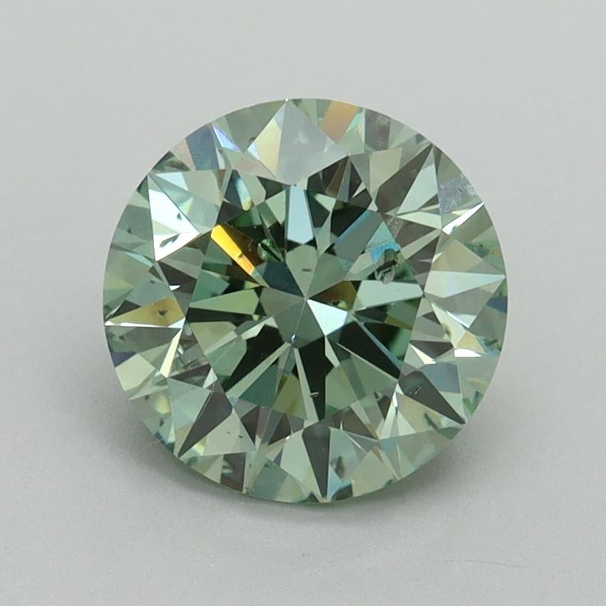 1.80 Ct. Fancy Vivid Pacific Green Round Lab Grown Diamond