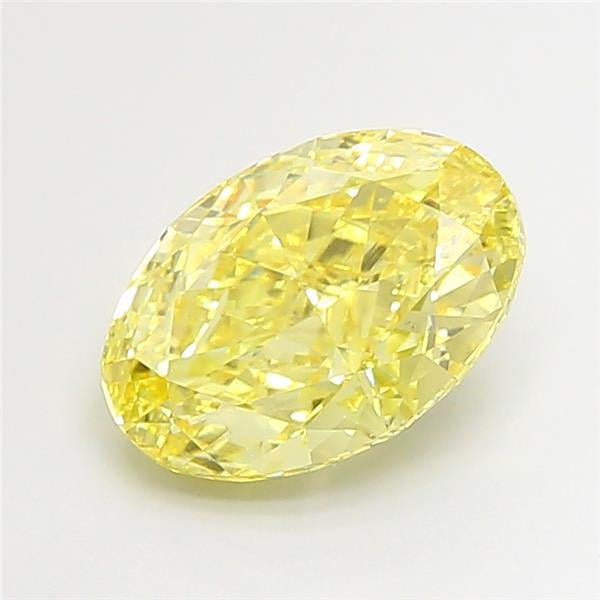 4.55 Ct. Fancy Intense  Yellow Oval Lab Grown Diamond