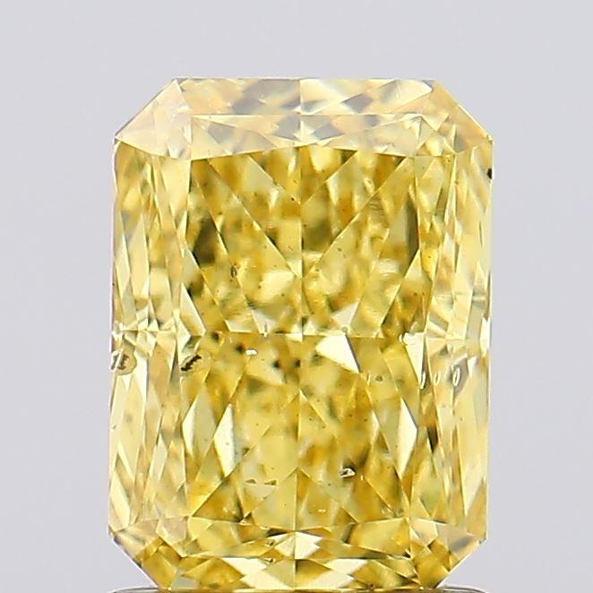 1.31 Ct. Fancy Vivid  Yellow Radiant Lab Grown Diamond