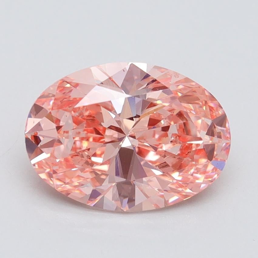 2.14 Ct. Fancy Intense Pink Oval Lab Grown Diamond