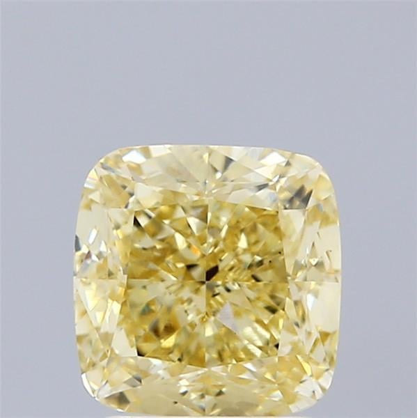 2.21 Ct. Fancy Intense Yellow Cushion Lab Grown Diamond