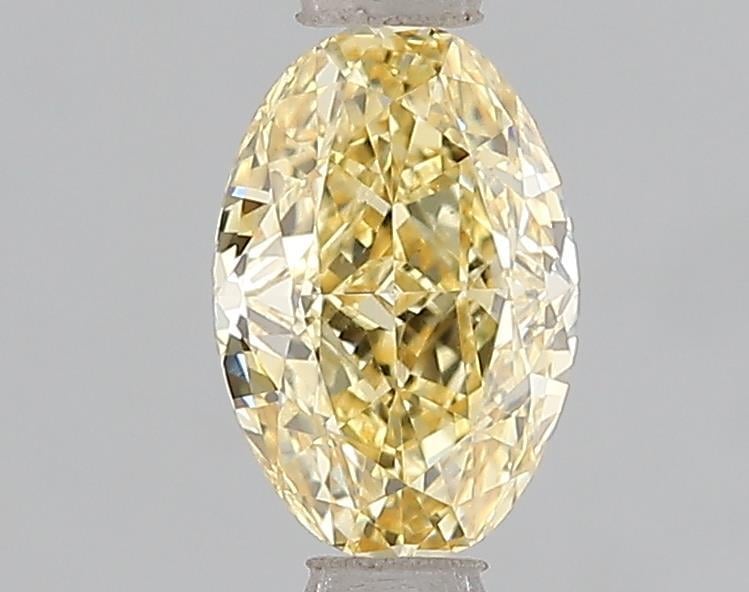 1.11 Ct. Fancy Vivid Yellow Oval Lab Grown Diamond