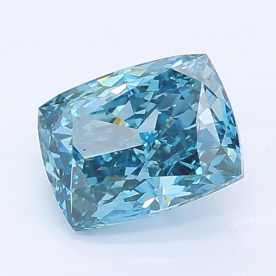 1.09 Ct. Fancy Vivid Blue Cushion Lab Grown Diamond