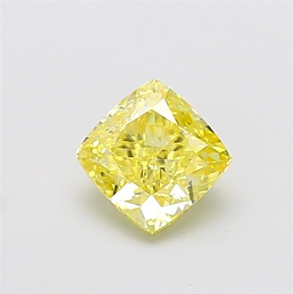 1.03 Ct. Fancy Intense Yellow Cushion Lab Grown Diamond