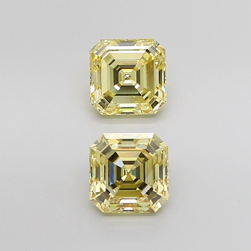 1.18 Ct. Fancy Yellow Asscher Lab Grown Diamond