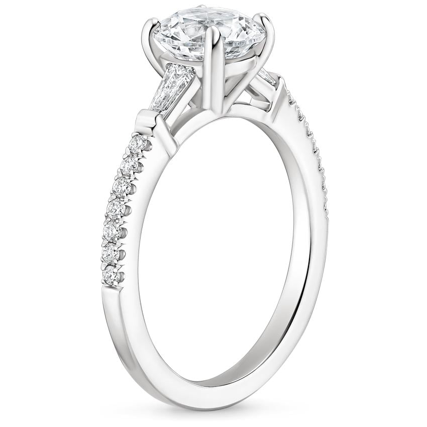 18K White Gold Luxe Tapered Baguette Diamond Ring (1/4 ct. tw.), large side view