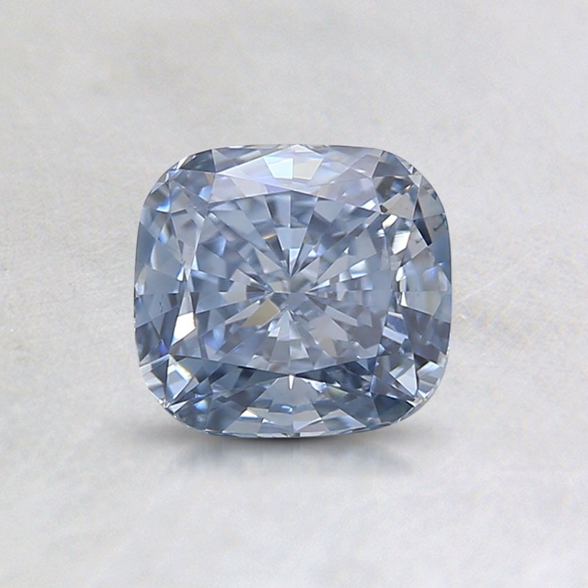 0.85 Ct. Lab Grown Fancy Blue Cushion Diamond