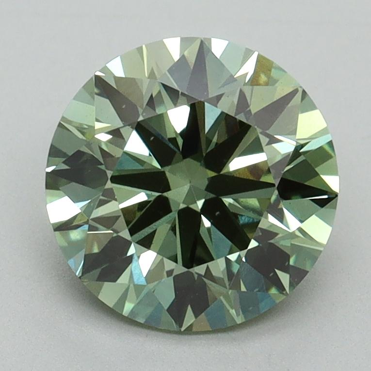2.01 Ct. Fancy Vivid Green Round Lab Grown Diamond