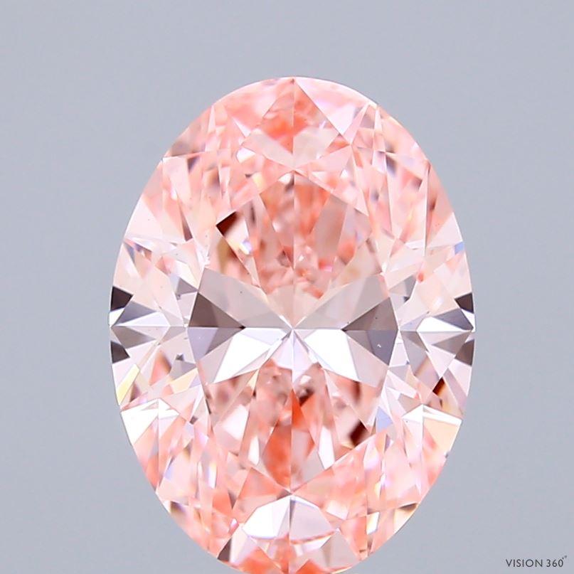 2.78 Ct. Fancy Vivid Pink Oval Lab Grown Diamond