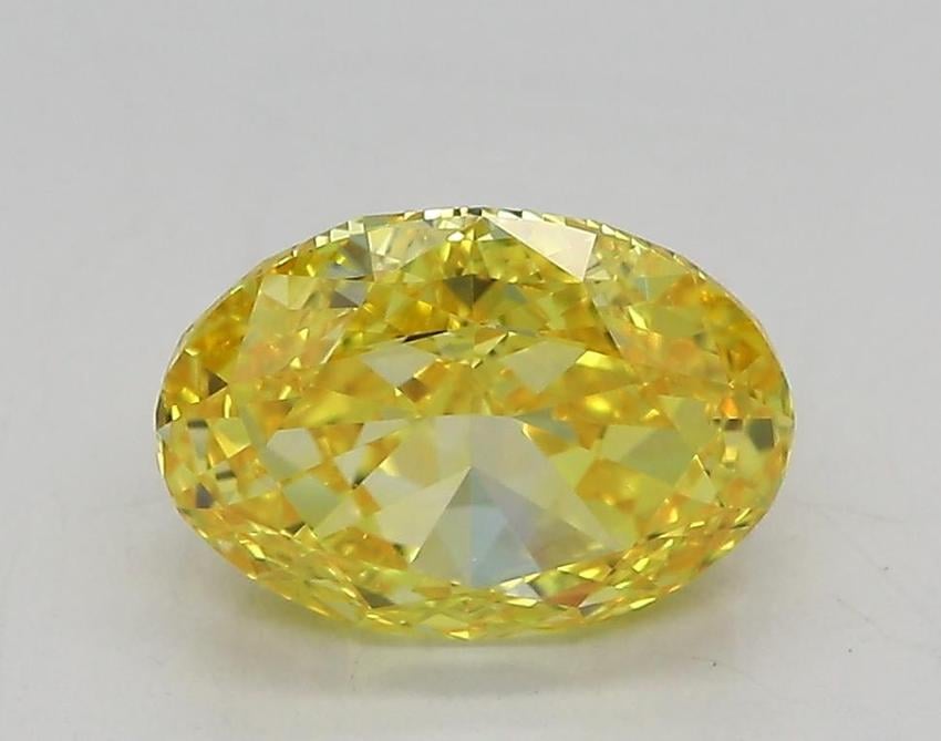 2.02 Ct. Fancy Intense Yellow Oval Lab Grown Diamond