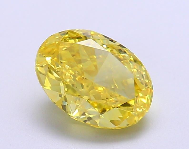 2.13 Ct. Fancy Vivid Yellow Oval Lab Grown Diamond