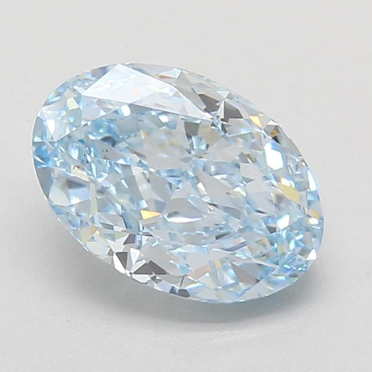 2.79 Ct. Fancy Vivid Blue Oval Lab Grown Diamond