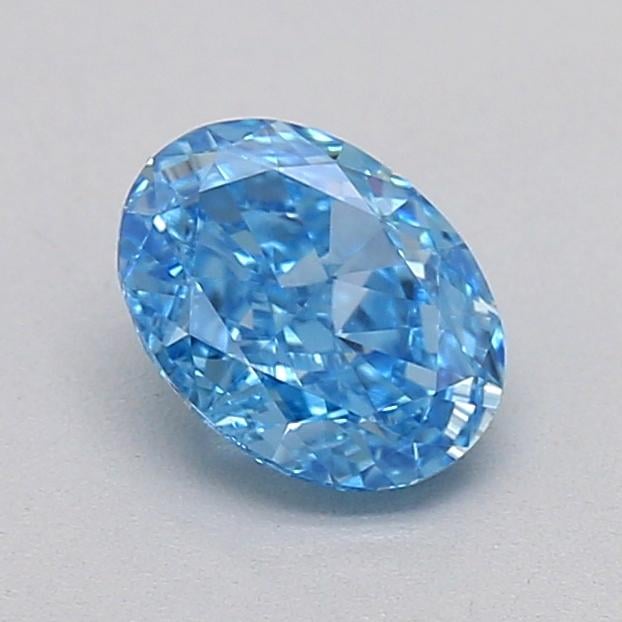 0.54 Ct. Fancy Vivid  Blue Oval Lab Grown Diamond