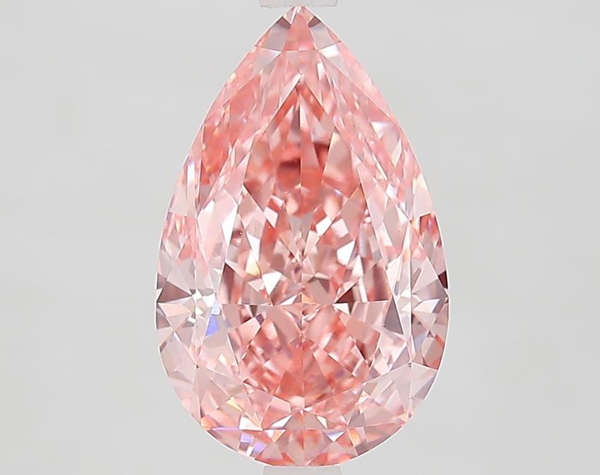 4.11 Ct. Fancy Vivid Pink Pear Lab Grown Diamond