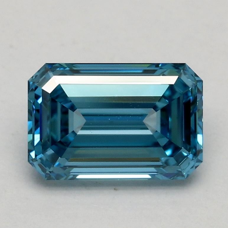 1.06 Ct. Fancy Vivid Blue Emerald Lab Grown Diamond