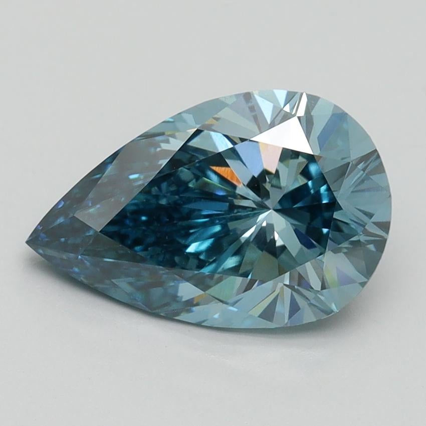 2.24 Ct. Fancy Vivid Blue Pear Lab Grown Diamond