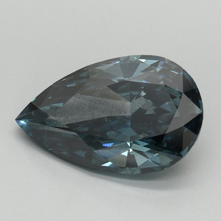 3.24 Ct. Fancy Vivid Blue Pear Lab Grown Diamond