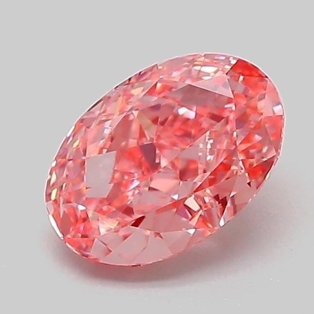 1.08 Ct. Fancy Vivid Pink Oval Lab Grown Diamond