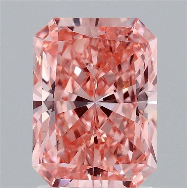 2.07 Ct. Fancy Vivid  Pink Radiant Lab Grown Diamond