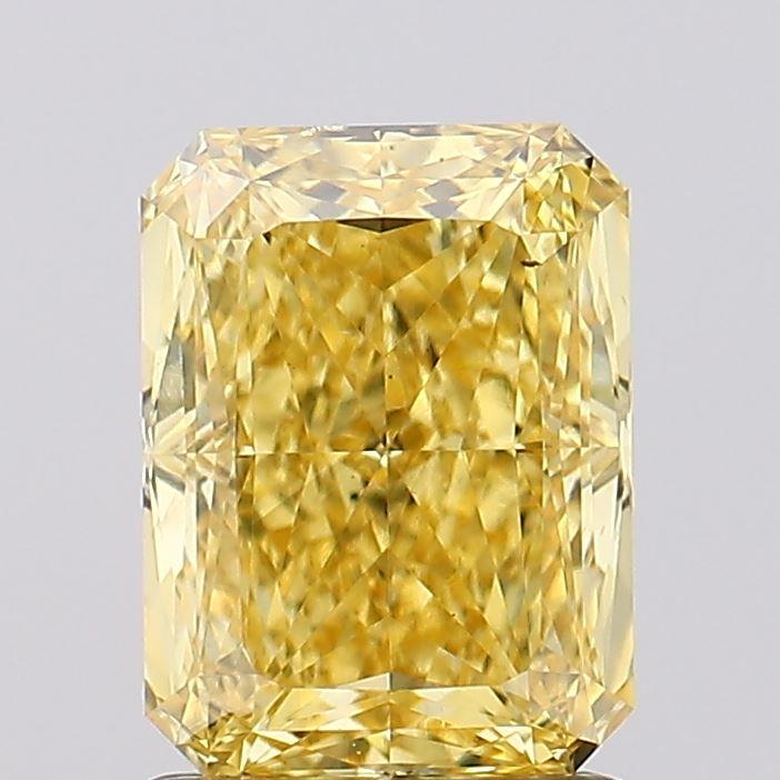 1.54 Ct. Fancy Vivid  Yellow Radiant Lab Grown Diamond