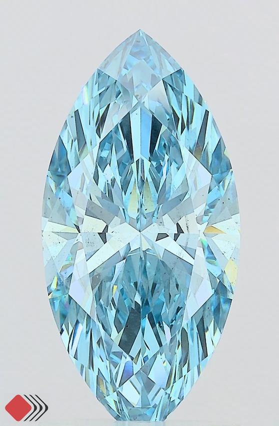 1.70 Ct. Fancy Vivid Blue Marquise Lab Grown Diamond