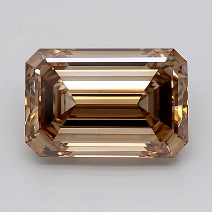 2.91 Ct. Light  Brown Emerald Lab Grown Diamond