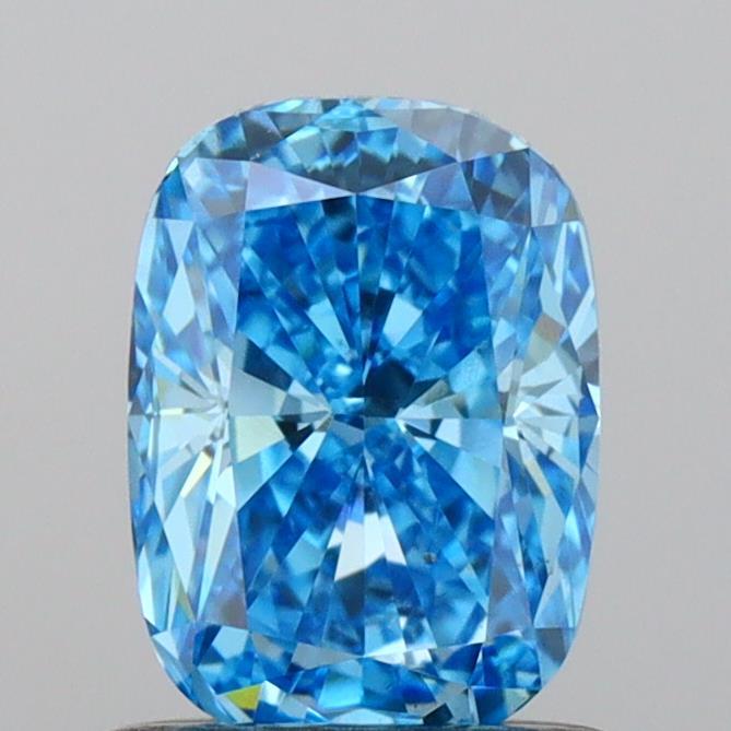 1.02 Ct. Fancy Vivid Blue Cushion Lab Grown Diamond