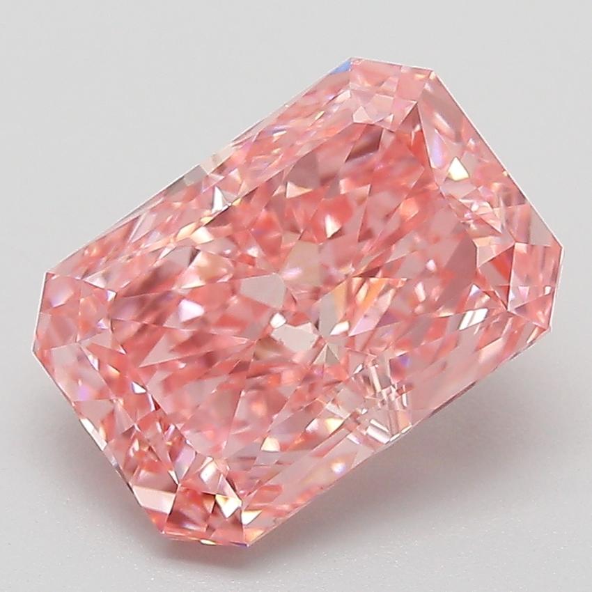 3.13 Ct. Fancy Pink Radiant Lab Grown Diamond