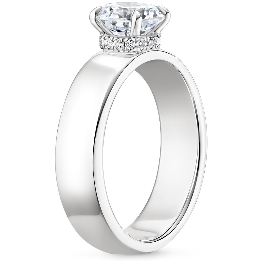 18K White Gold Alden Diamond Ring, large side view