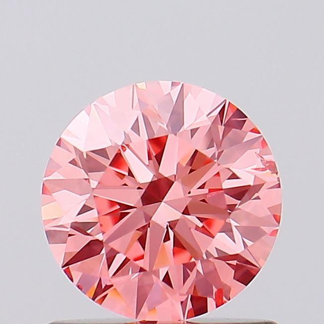 0.86 Ct. Fancy Vivid Pink Round Lab Grown Diamond