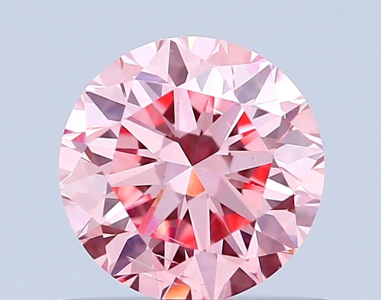 0.73 Ct. Fancy Intense Pink Round Lab Grown Diamond