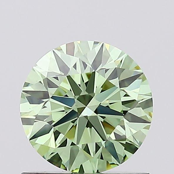 0.74 Ct. Fancy Vivid Green Round Lab Grown Diamond