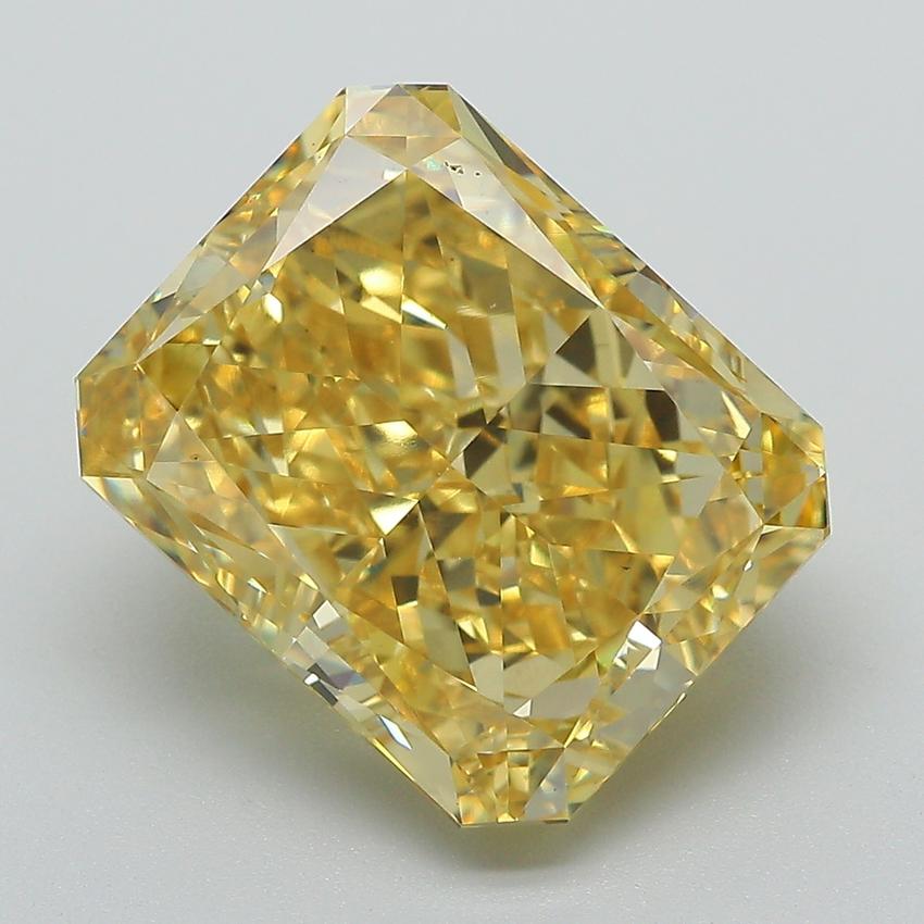 8.77 Ct. Fancy Vivid  Yellow Radiant Lab Grown Diamond