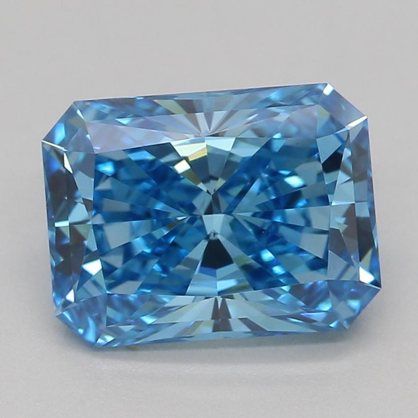 1.59 Ct. Fancy Vivid Blue Radiant Lab Grown Diamond