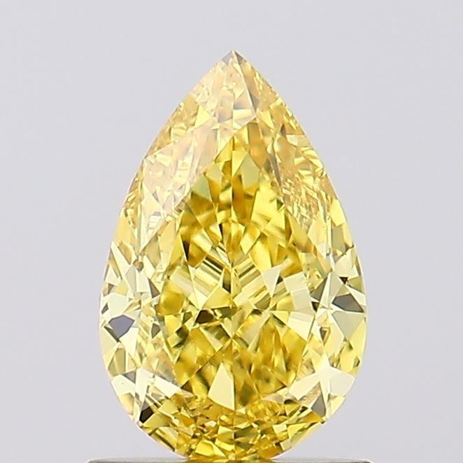 1.07 Ct. Fancy Vivid Yellow Pear Lab Grown Diamond