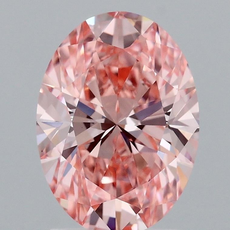 2.05 Ct. Fancy Vivid Pink Oval Lab Grown Diamond