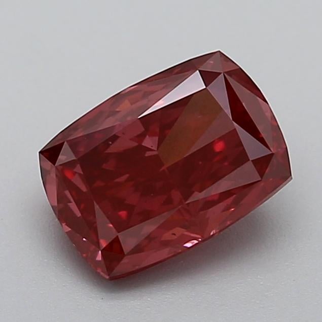 1.27 Ct. Fancy Vivid  Pink Cushion Lab Grown Diamond