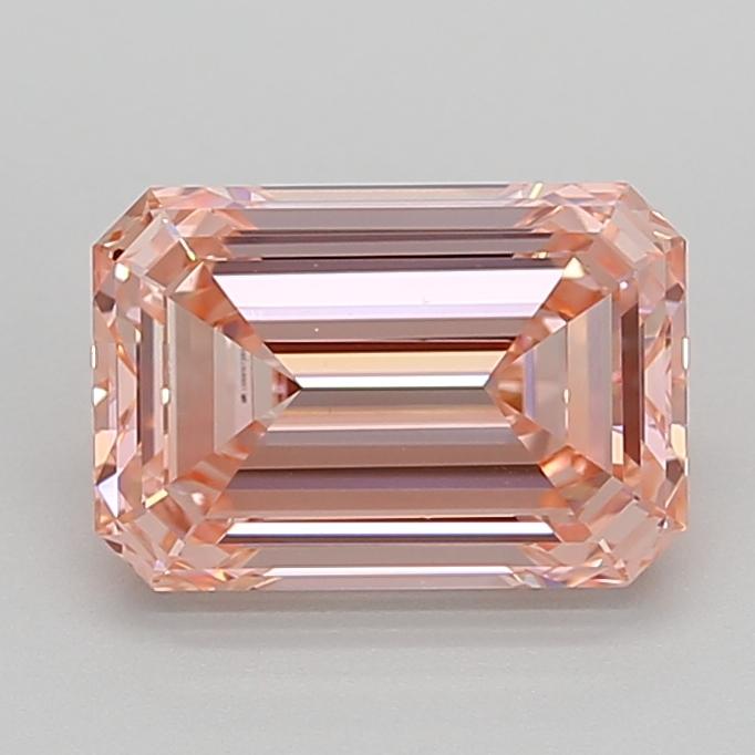3.02 Ct. Fancy Vivid  Pink Emerald Lab Grown Diamond