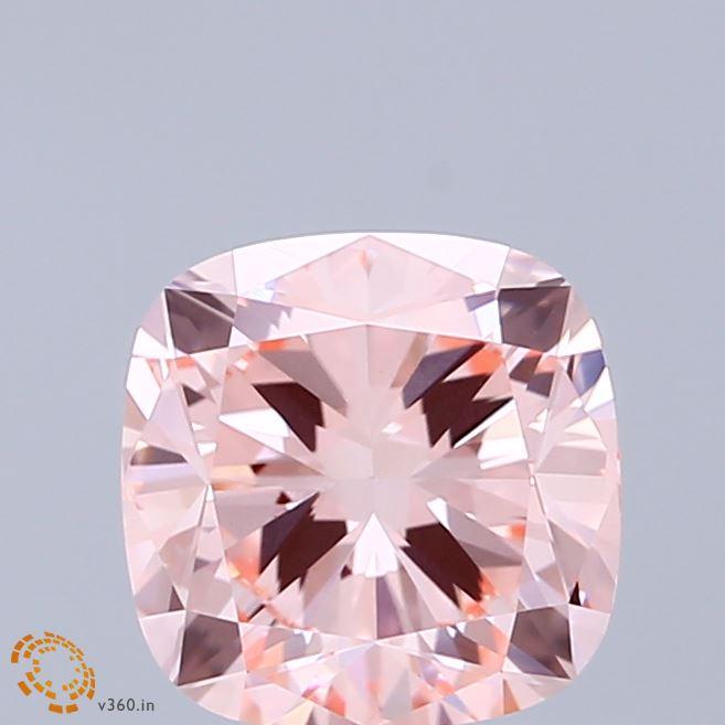 2.00 Ct. Fancy Intense Pink Cushion Lab Grown Diamond