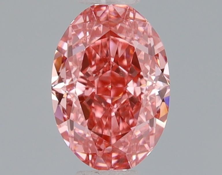 0.61 Ct. Fancy Vivid Pink Oval Lab Grown Diamond