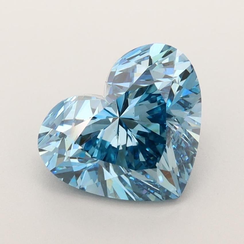 3.03 Ct. Fancy Vivid Blue Heart Lab Grown Diamond