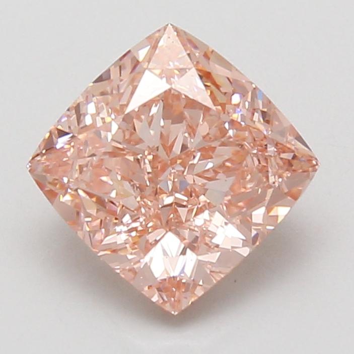 3.09 Ct. Fancy Vivid Pink Cushion Lab Grown Diamond