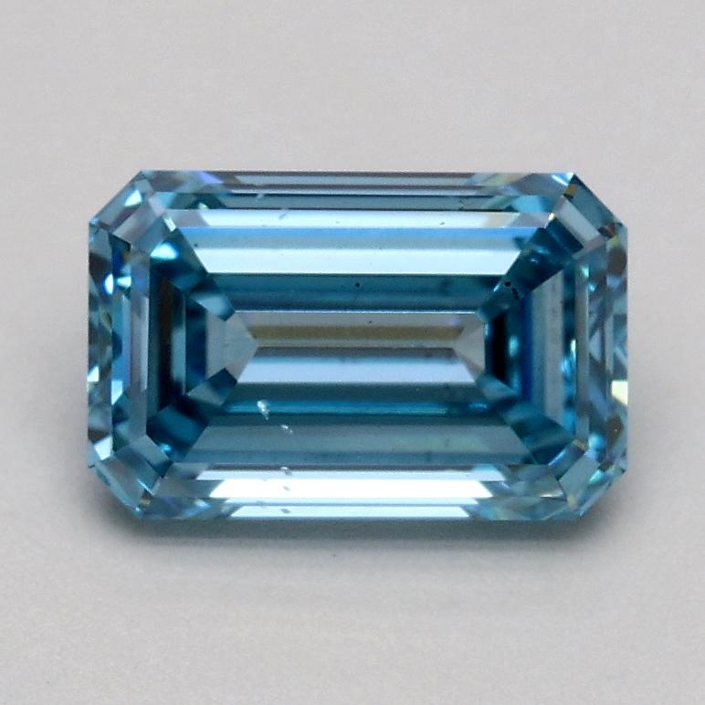 1.01 Ct. Fancy Intense Blue Emerald Lab Grown Diamond